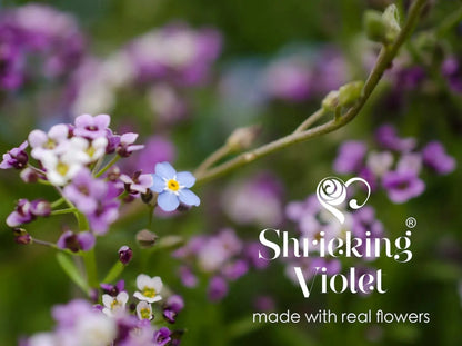 Colar em prata de lei com flores reais. Pingente de flor mista circular surround